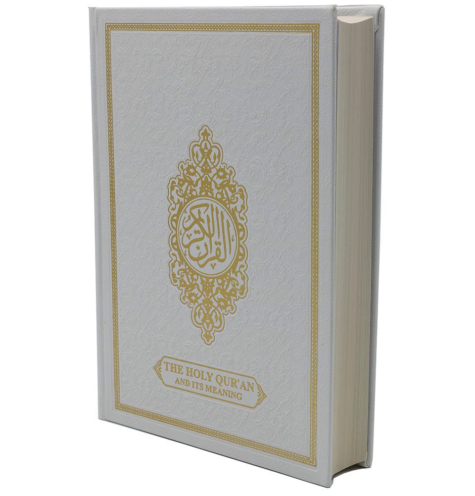 Modefa Book White The Holy Quran And Its Meaning | Arabic with English Translations - White