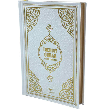 Modefa Book White The Holy Quran - Medine Script Arabic with English Translations - White