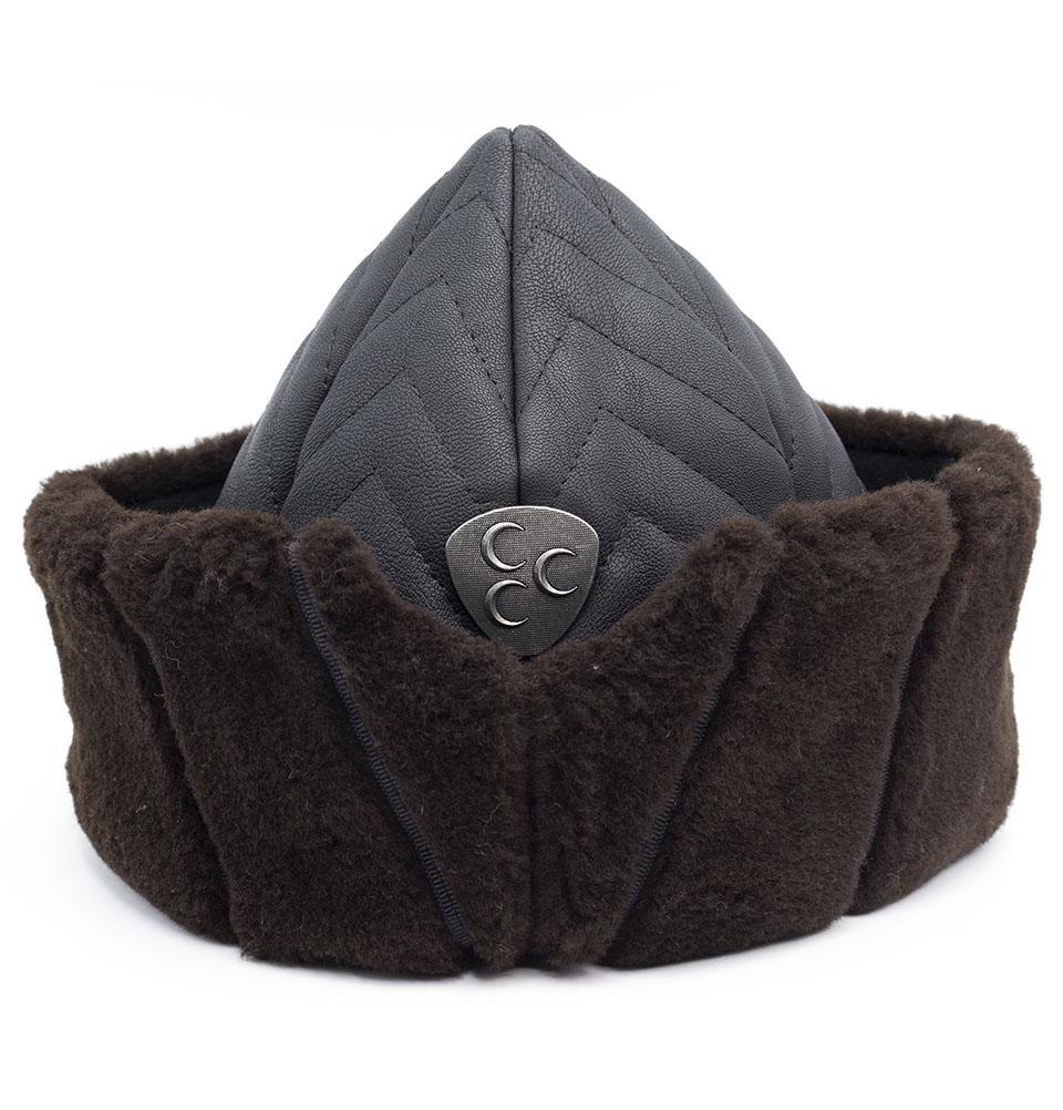 Modefa Bork 3 Crescent Child Ottoman Bork Ertugrul Fur Leather Hat #2022