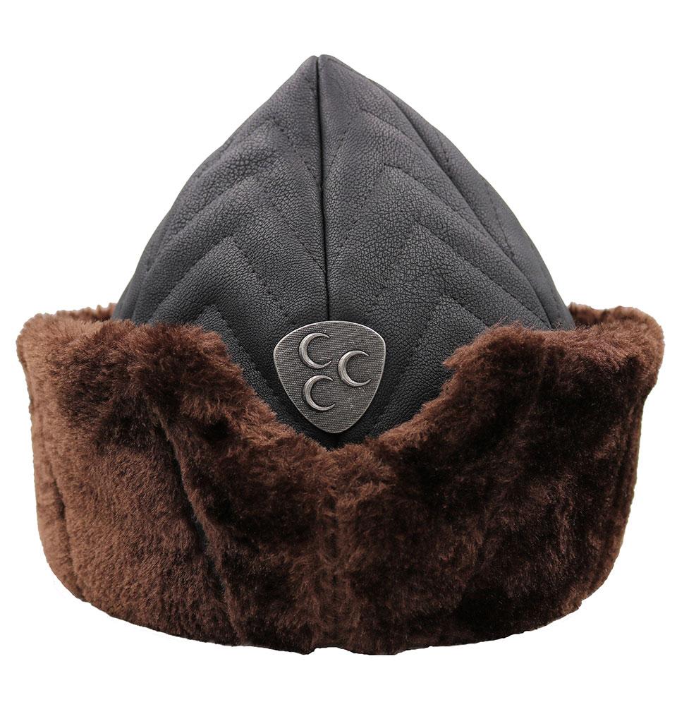 Modefa Bork Child Ottoman Bork Ertugrul Fur Leather Hat #2022