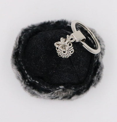 Ertugrul Kayi Tribe IYI Mini Fur Bork Hat Keychain - Black