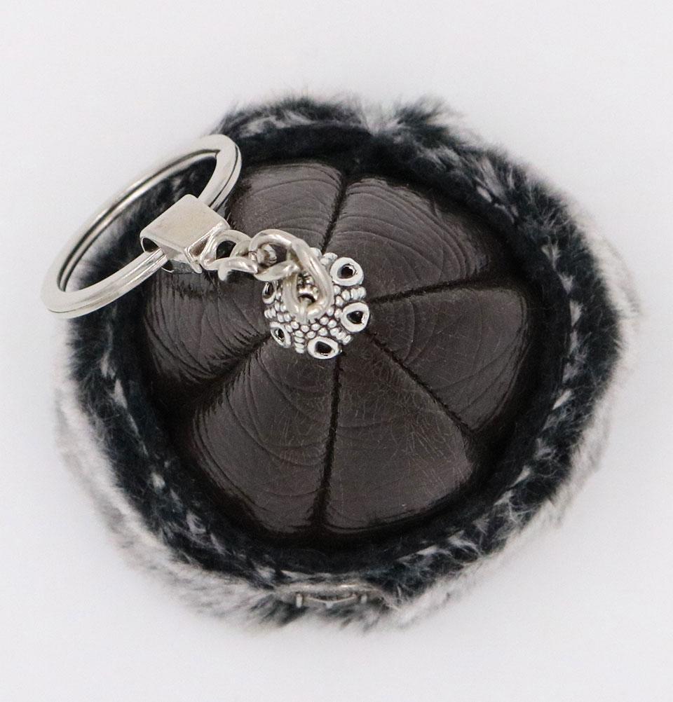 Ertugrul Kayi Tribe IYI Mini Fur Leather Bork Hat Keychain - Brown