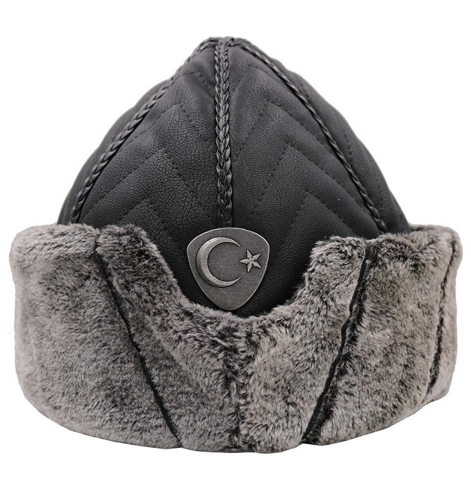 Ottoman Bork Ertugrul Fur Hat Crescent Moon & Star #2021