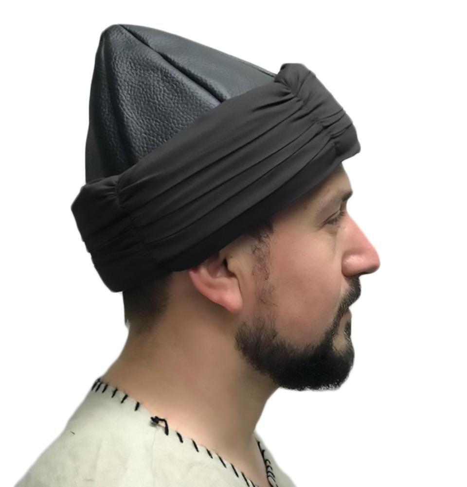 Ottoman Bork Ertugrul Leather Hat with Band 2018A