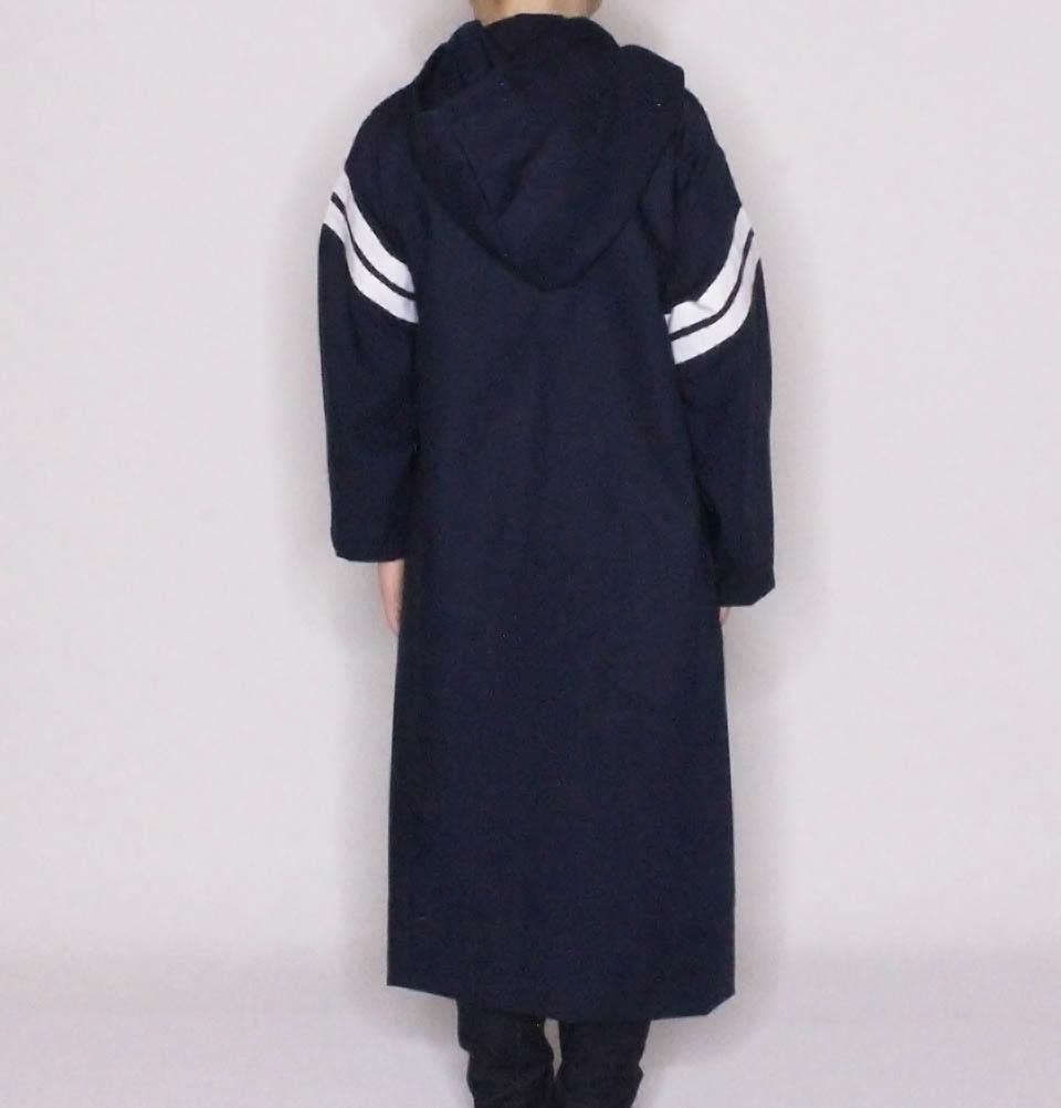 Modefa Boy's Full Length Long Sleeve Islamic Thobe - Navy Blue & White