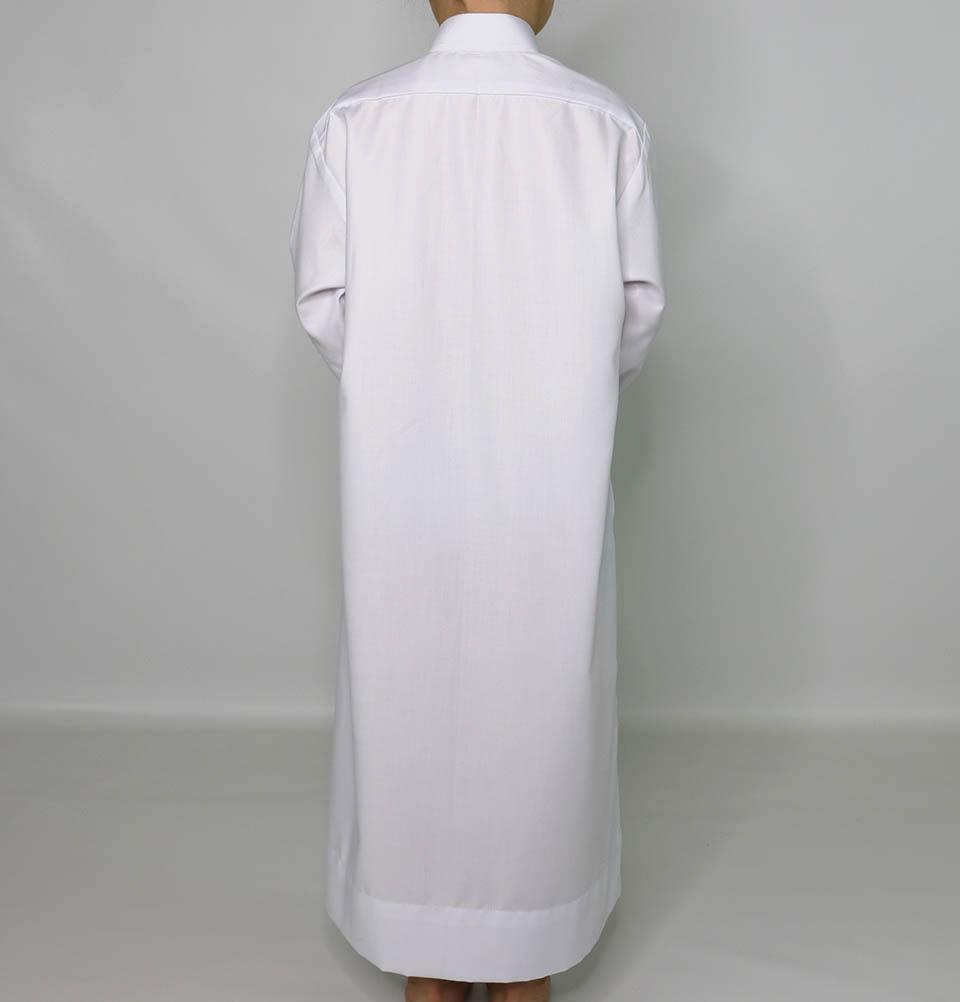Boy's Full Length Long Sleeve Islamic Thobe - White