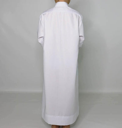 Boy's Full Length Long Sleeve Islamic Thobe - White