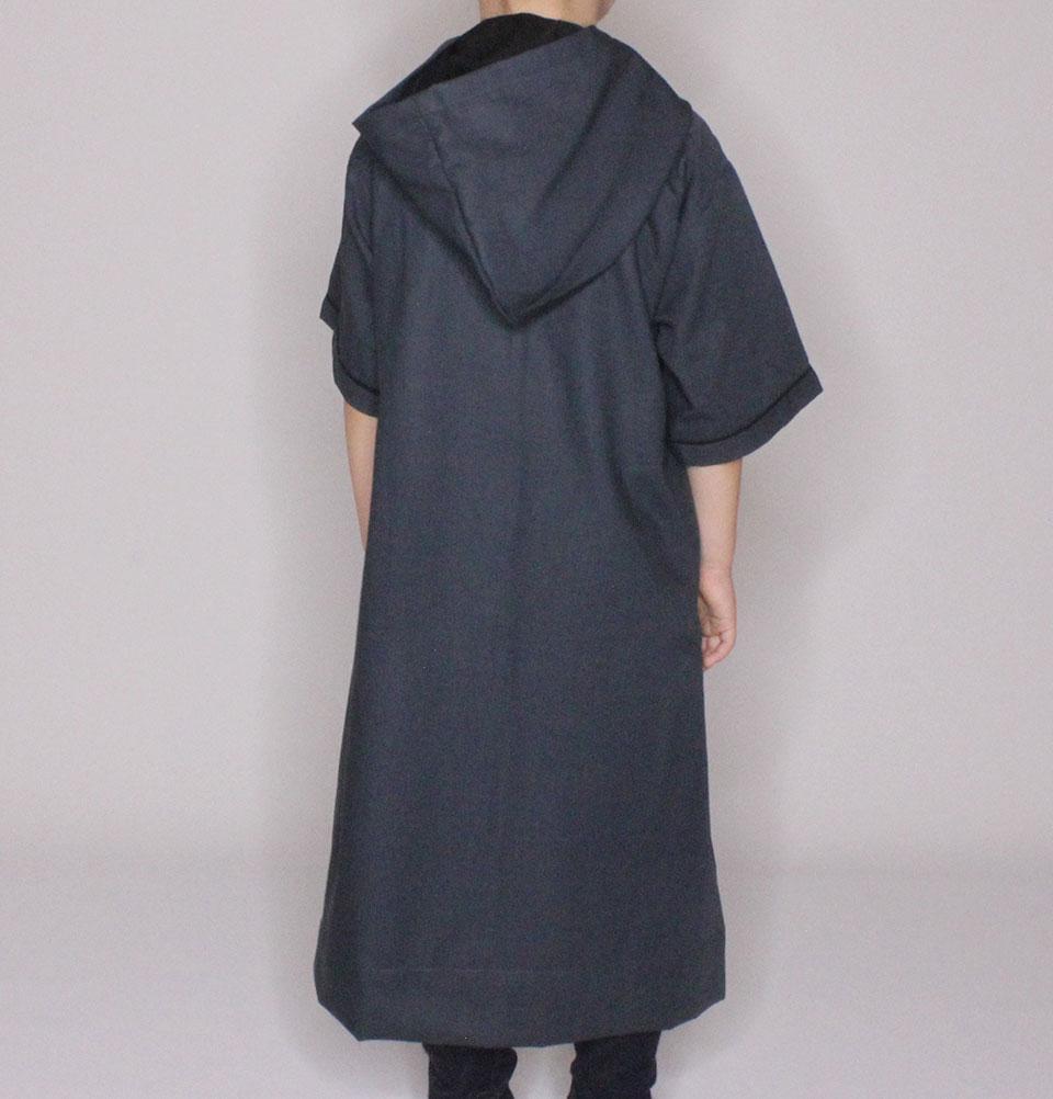 Boy's Full Length Short Sleeve Islamic Thobe - Gray