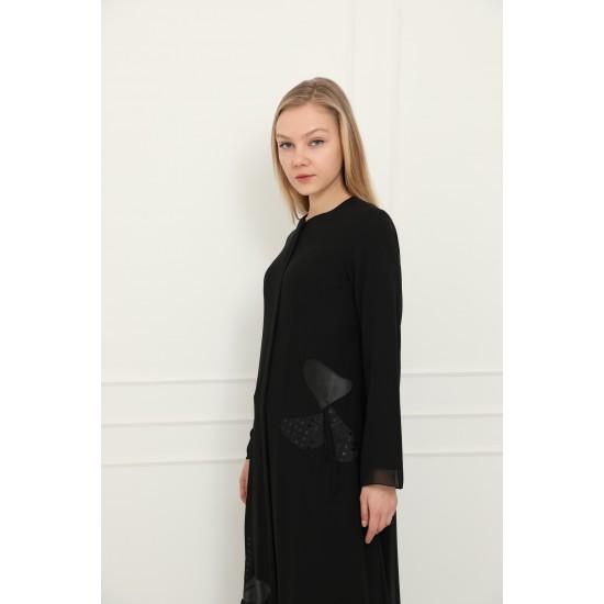 Modefa Dress Ferace Abaya Black 35890