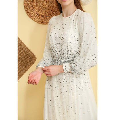 Modefa Dress Modest Beaded Formal Dress G349 Ivory