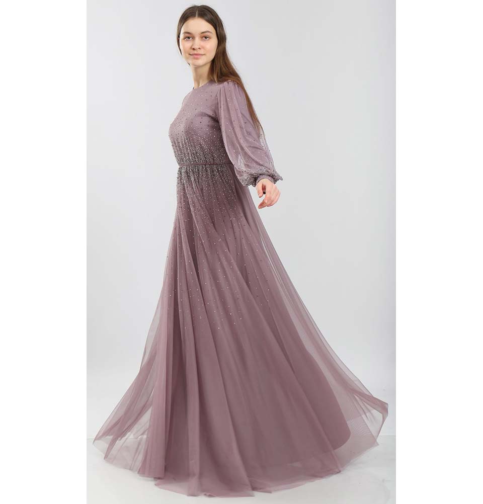 Modefa Dress Modest Beaded Formal Dress G349 Lilac