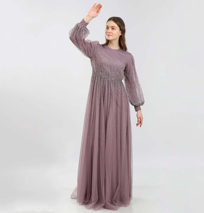 Modefa Dress Modest Beaded Formal Dress G349 Lilac