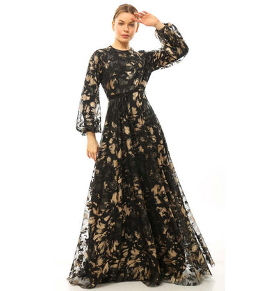 Modefa Dress Modest Formal Dress 70002 Black & Gold