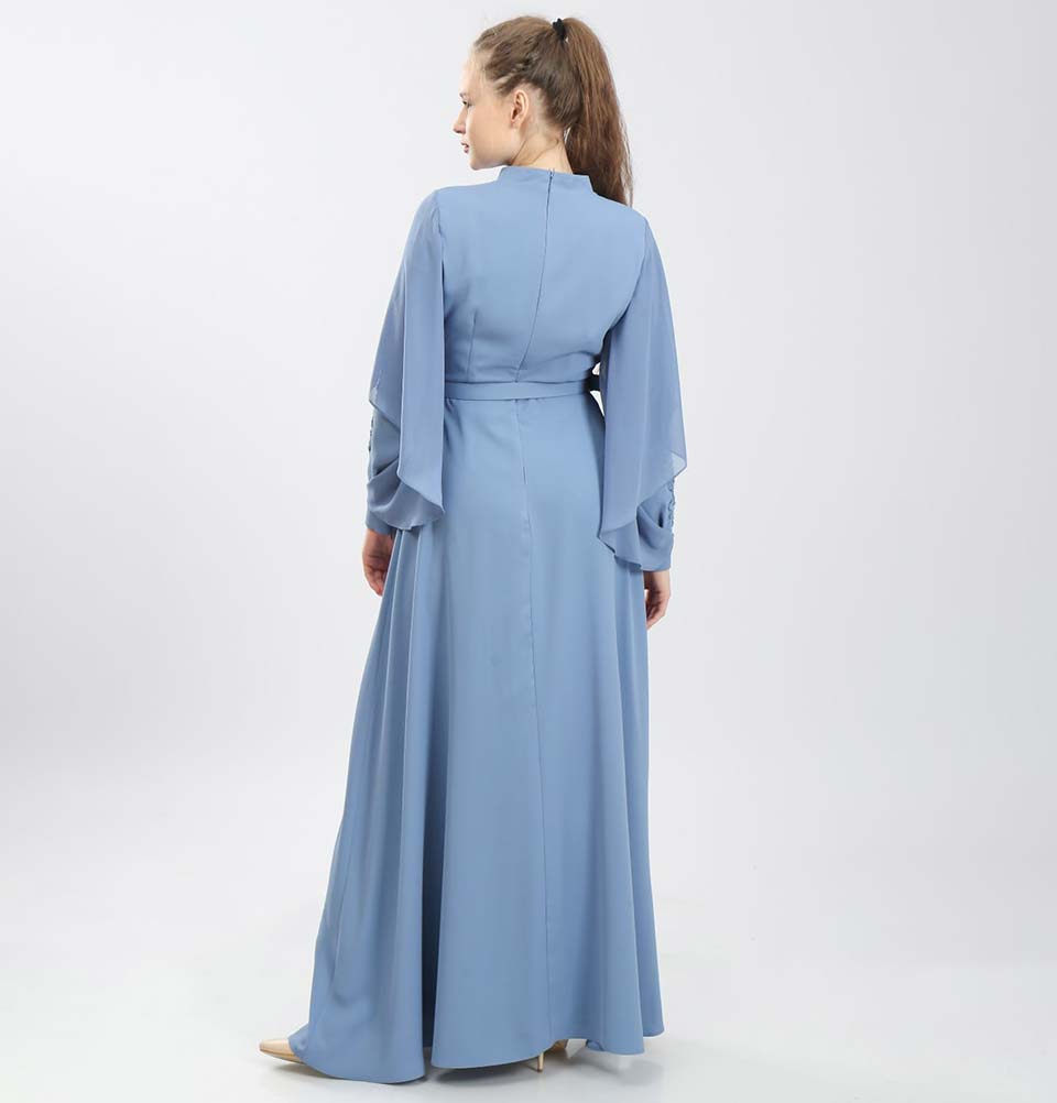 Modefa Dress Modest & Simple Formal Dress | Blue Lace G408