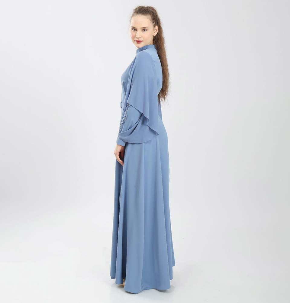 Modefa Dress Modest & Simple Formal Dress | Blue Lace G408