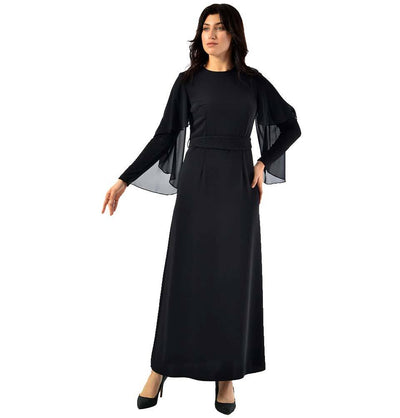 Modefa Dress Modest & Simple Formal Dress | Shimmery Black 70022