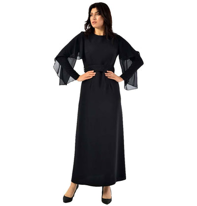 Modefa Dress Modest & Simple Formal Dress | Shimmery Black 70022