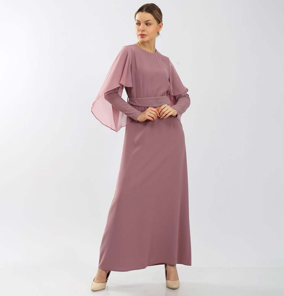 Modefa Dress Modest & Simple Formal Dress | Shimmery Pink 70022