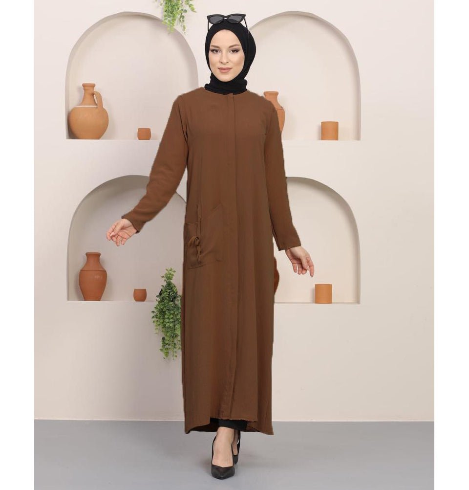 Modefa Dress Simple Ferace Abaya 5182 Coffee
