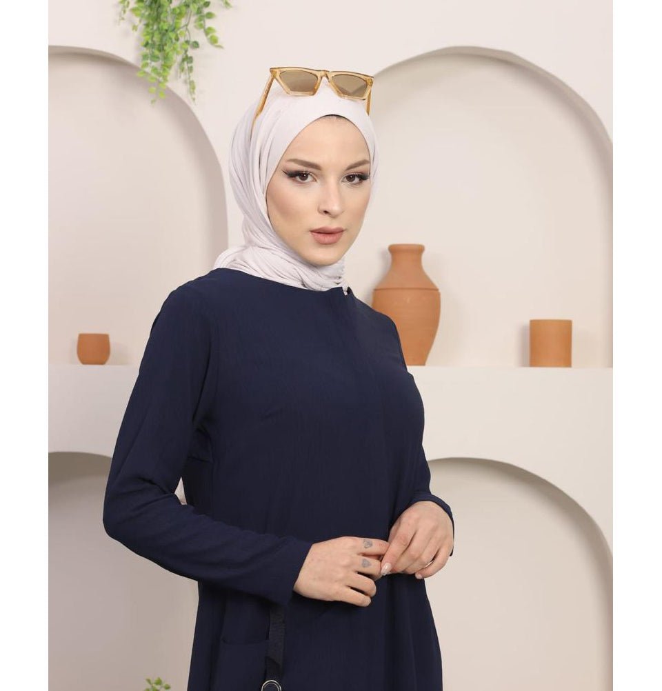 Modefa Dress Simple Ferace Abaya 5182 Navy