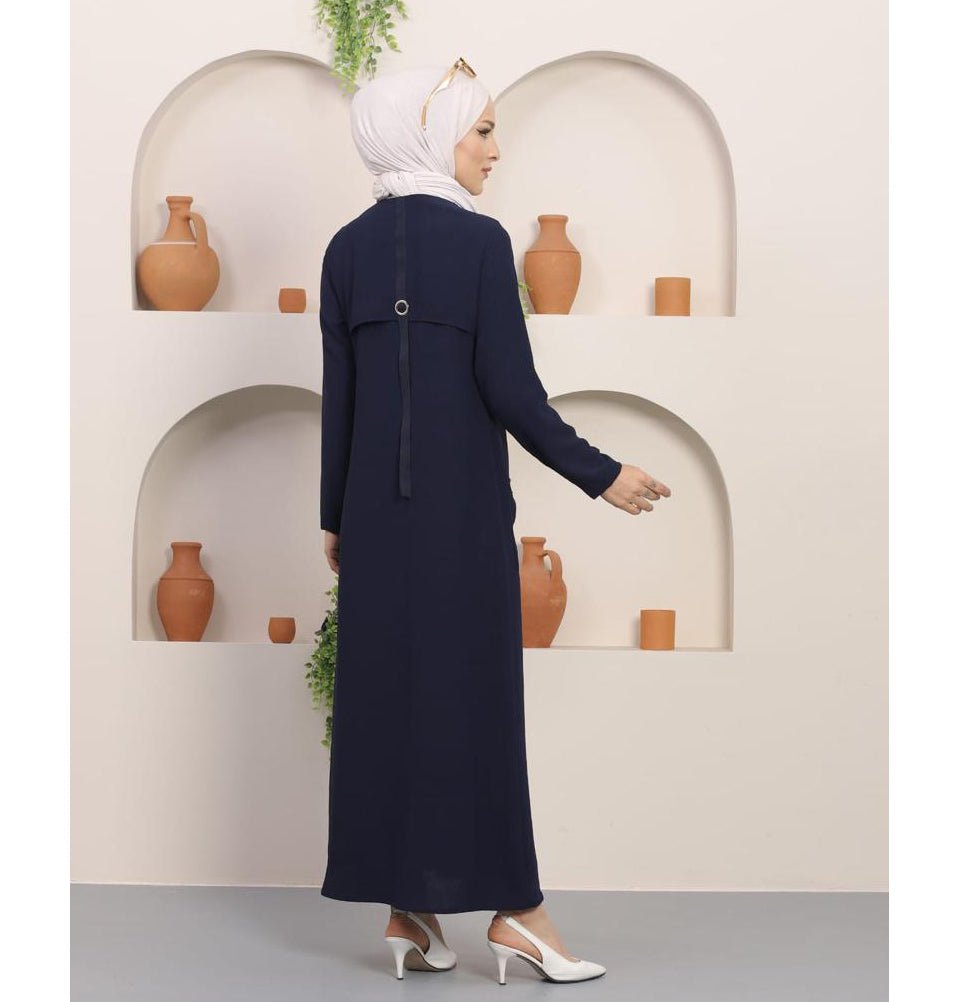 Modefa Dress Simple Ferace Abaya 5182 Navy