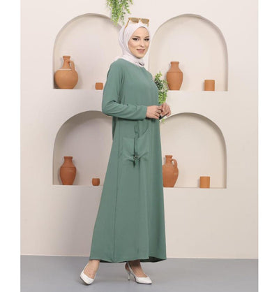 Modefa Dress Simple Ferace Abaya 5182 Sage