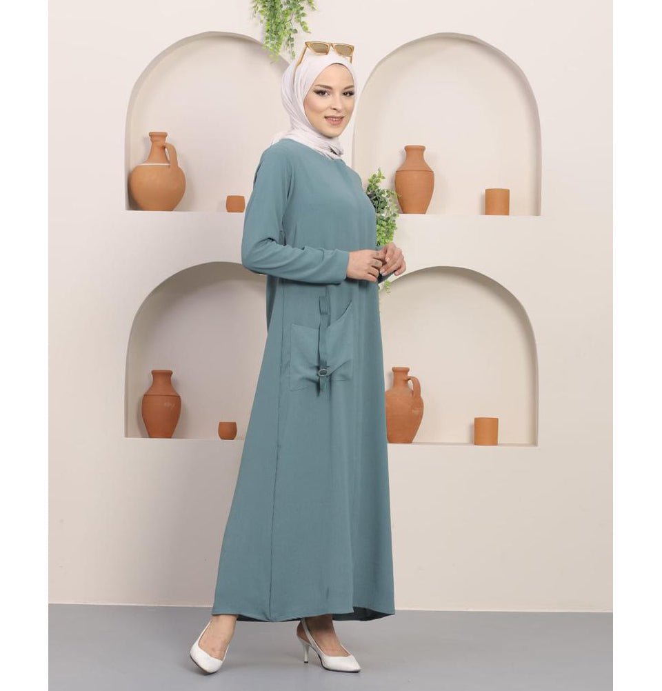 Modefa Dress Simple Ferace Abaya 5182 Teal