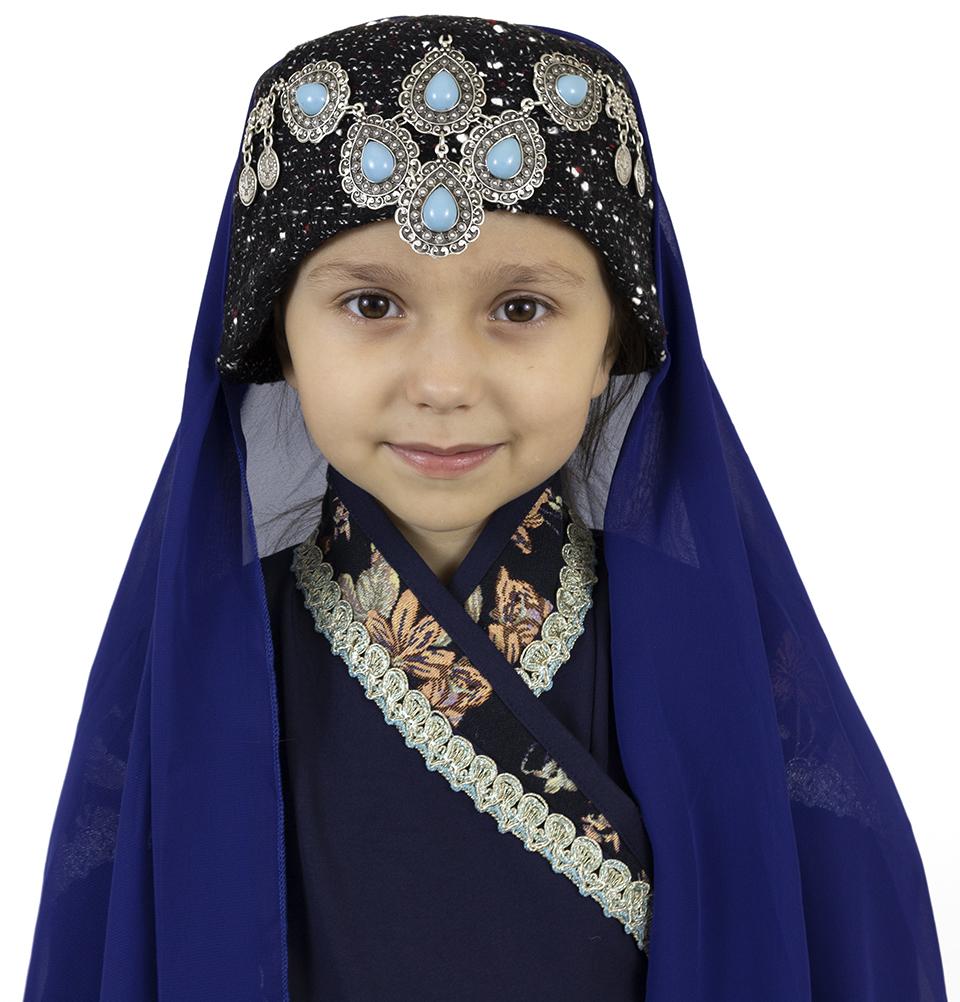 Modefa Ertugrul Adult / Blue Traditional Turkish Ottoman Hat | Ertugrul Halime Hatun | Adult & Child