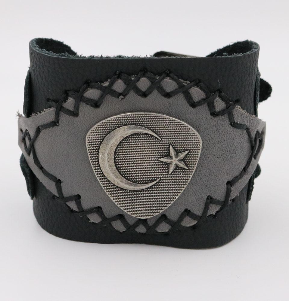 Ertugrul Islamic Crescent Moon & Star Men's Wrist Cuff
