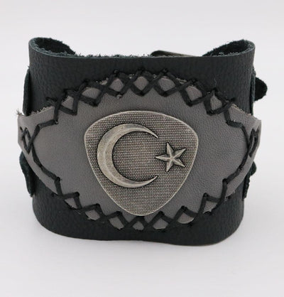 Ertugrul Islamic Crescent Moon & Star Men's Wrist Cuff