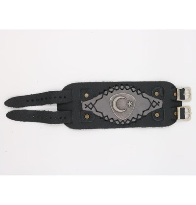 Ertugrul Islamic Crescent Moon & Star Men's Wrist Cuff