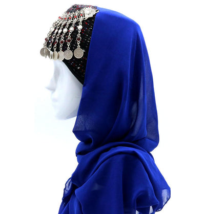Modefa Ertugrul Hatun Hat Royal Blue Traditional Turkish Ottoman Hat for Women - Ertugrul Halime Hatun - Royal Blue