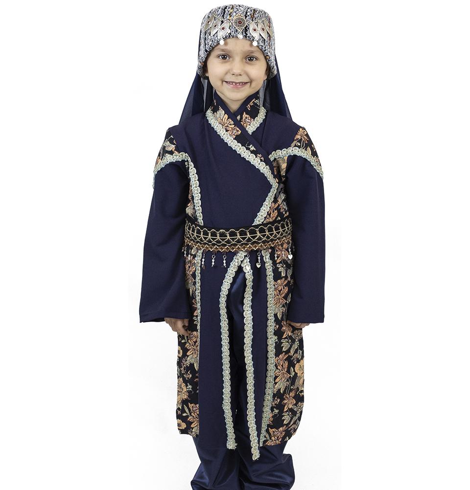 Modefa Ertugrul Traditional Turkish Ottoman Costume for Girls | Ertugrul Halime Hatun | Navy Blue