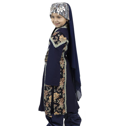 Modefa Ertugrul Traditional Turkish Ottoman Costume for Girls | Ertugrul Halime Hatun | Navy Blue