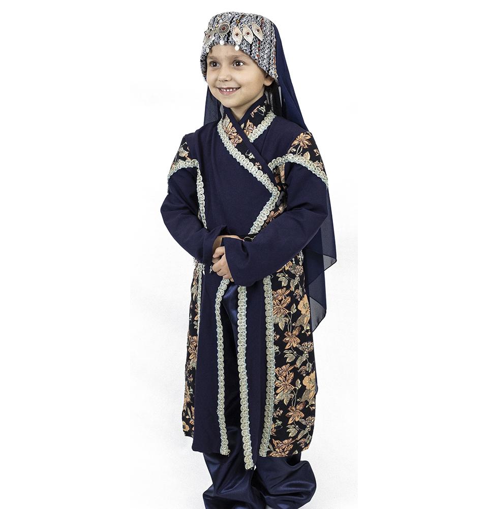 Traditional Turkish Ottoman Costume for Girls Ertugrul Halime Hatun Navy Blue