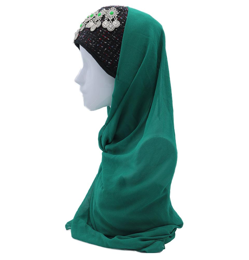 Traditional Turkish Ottoman Hat for Women - Ertugrul Halime Hatun - Green