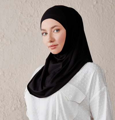 Modefa Instant Hijabs Black Modefa One Piece Instant Practical Hijab – Black