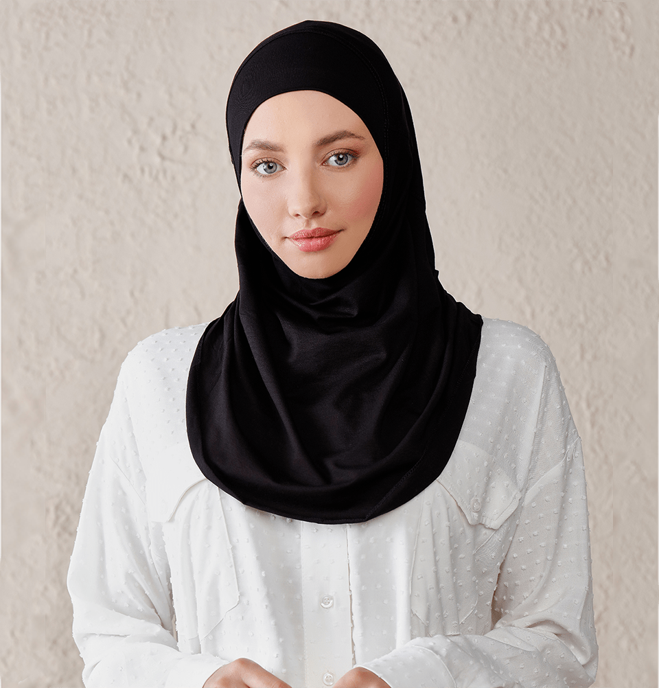 Modefa Instant Hijabs Black Modefa One Piece Instant Practical Hijab – Black