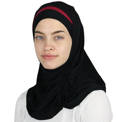 Practical Instant Jersey Hijab B0008 Black
