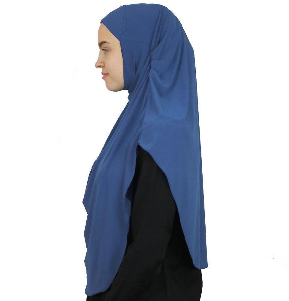 Modefa Instant Hijabs Blue Modefa Long One Piece Instant Practical Hijab – Blue