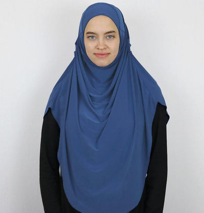 Modefa Instant Hijabs Blue Modefa Long One Piece Instant Practical Hijab – Blue