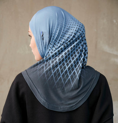 Modefa Instant Hijabs Blue Modefa One Piece Instant Sports Hijab - Ombré Diamond - Blue