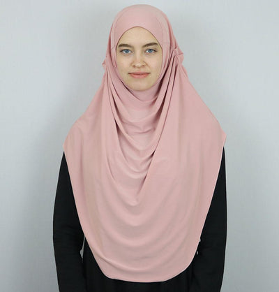 Modefa Long One Piece Instant Practical Hijab – Blush Pink