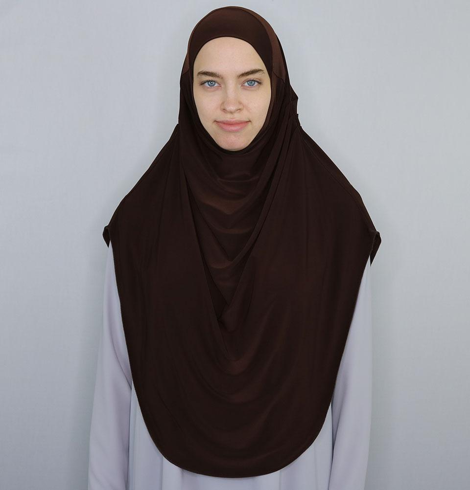 Modefa Instant Hijabs Brown Modefa Long One Piece Instant Practical Hijab – Brown