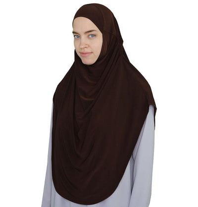 Modefa Instant Hijabs Brown Modefa Long One Piece Instant Practical Hijab – Brown