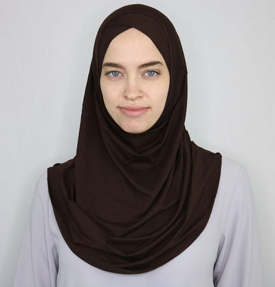 Modefa One Piece Instant Practical Hijab – Brown