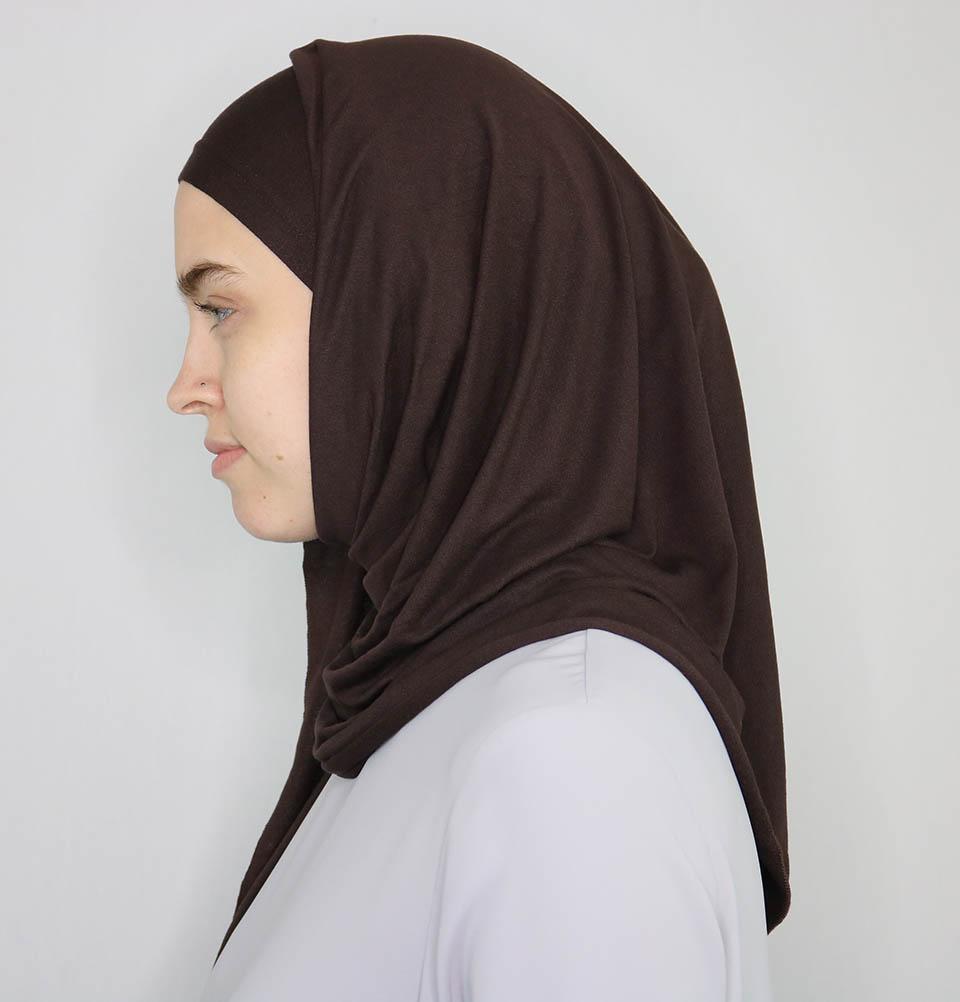 Practical Instant Jersey Wrap Hijab BT1 Brown