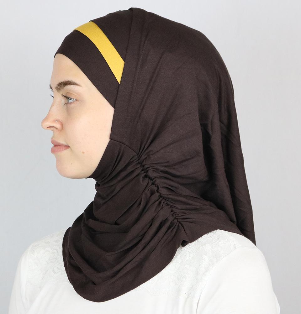 Practical Instant Jersey Hijab B0008 Brown