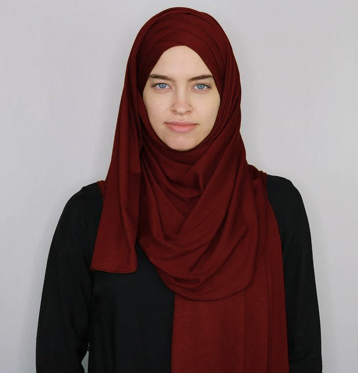 Modefa Instant Hijabs Burnt Orange Modefa Instant Criss-Cross Jersey Hijab Shawl – Burnt Orange