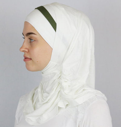 Practical Instant Jersey Hijab B0008 Creme